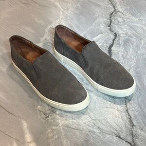 Frye Gray Suede Slip-On Loafers